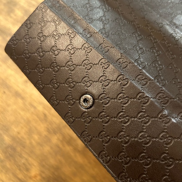 Gucci Folding Eyeglass Case GG Logo Cleaning Cloth Brown Clasp main image 11